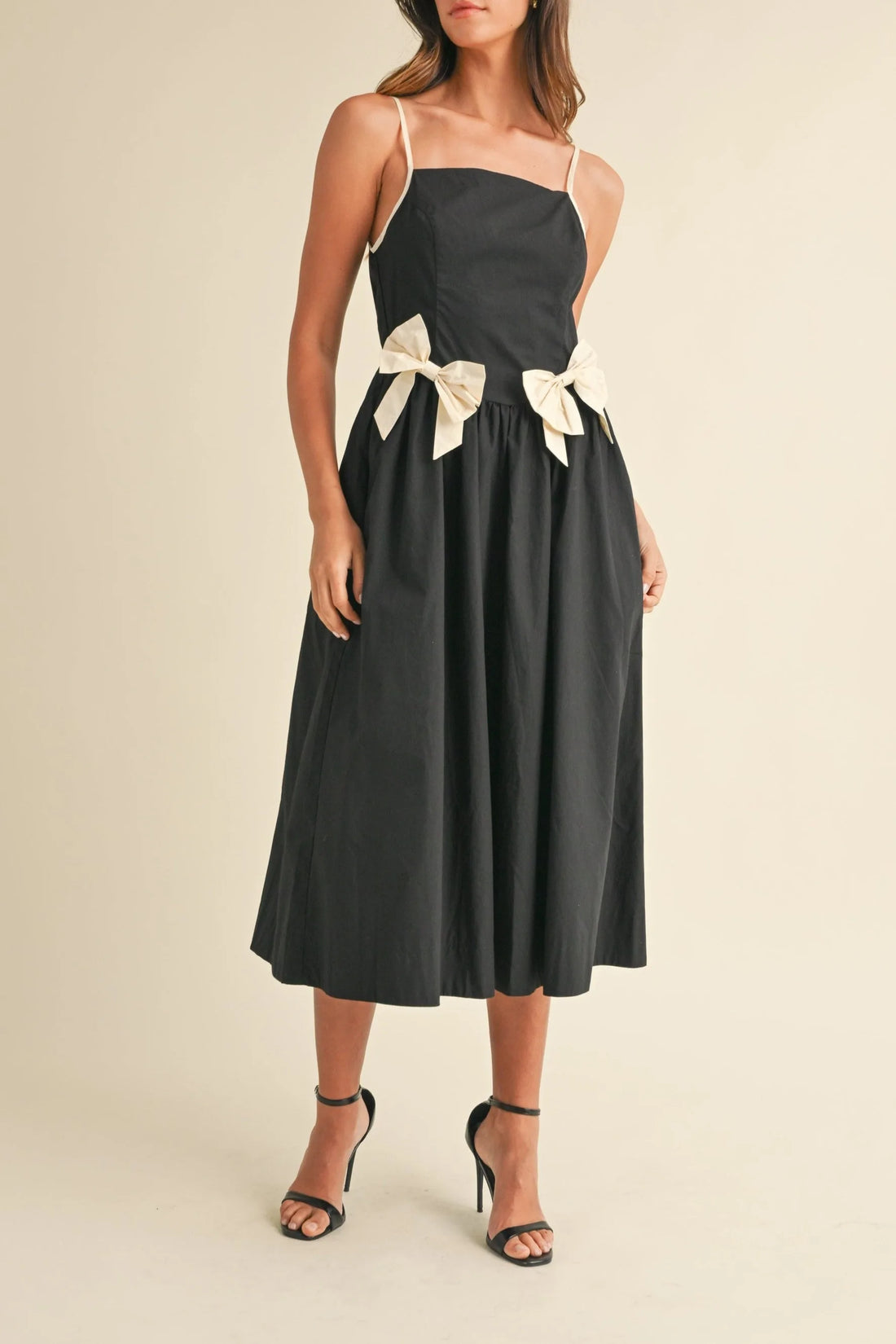Bow Detail Cami Midi Dress