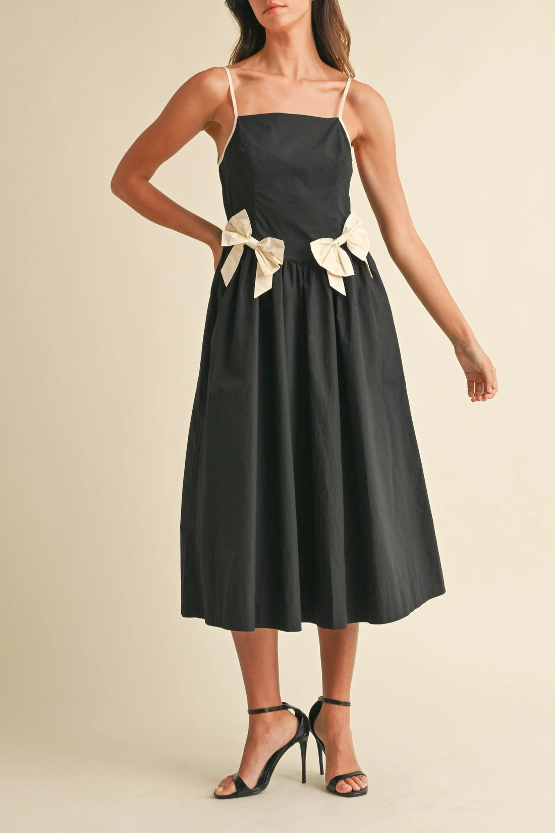 Bow Detail Cami Midi Dress