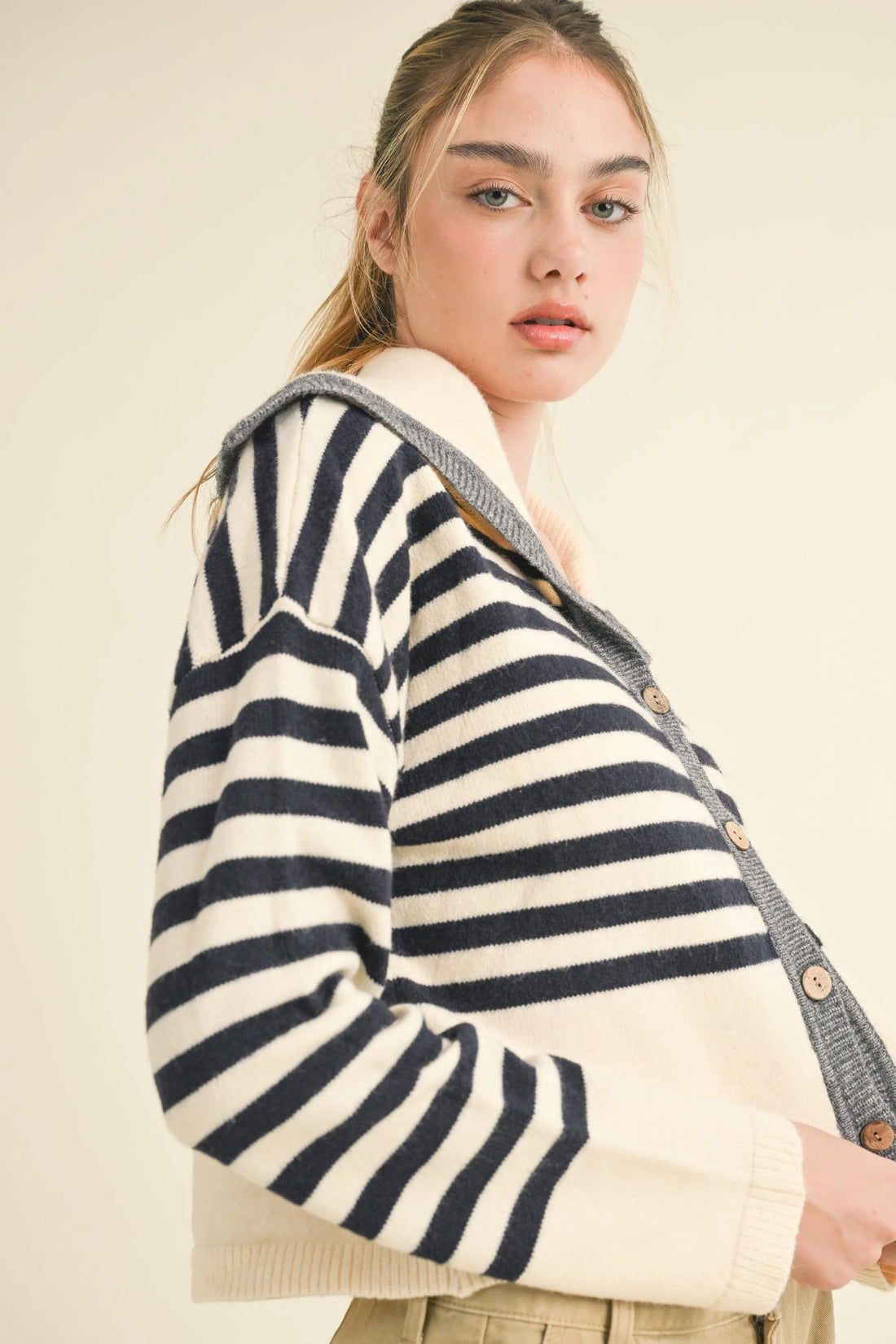 Sailor Collar Cute Sweater Cardigan