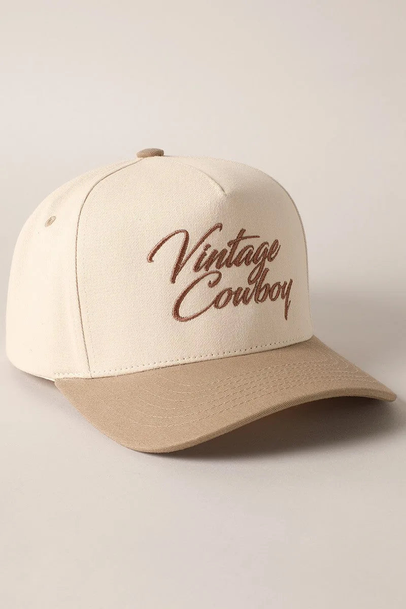 Vintage Cowboy Two Tone Cap