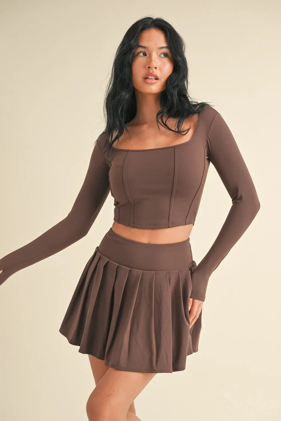 Long Sleeve Corset Top