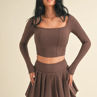 Long Sleeve Corset Top