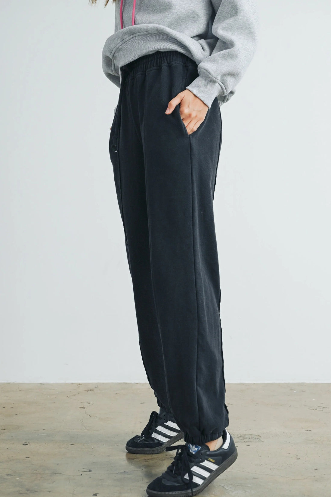 Washed Drawstring Jogger Pants