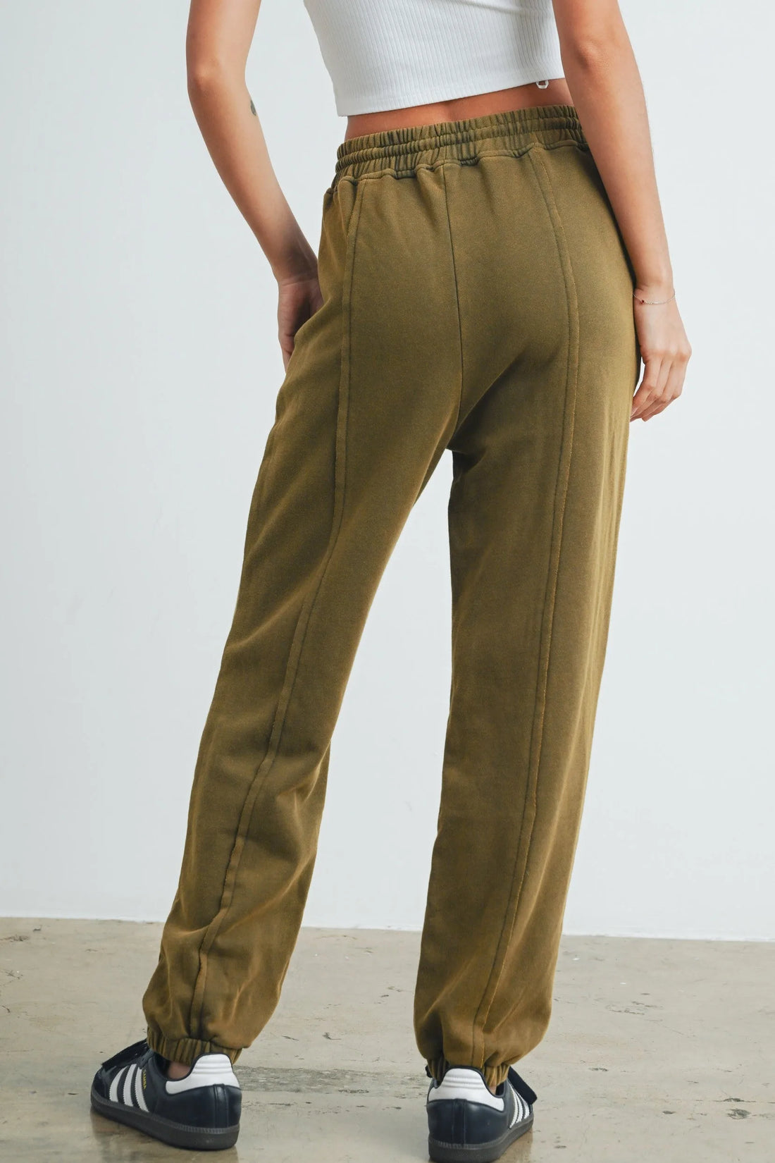 Washed Drawstring Jogger Pants