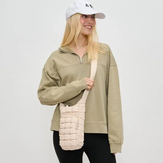 Quilted Puffer Water Bottle Crossbody