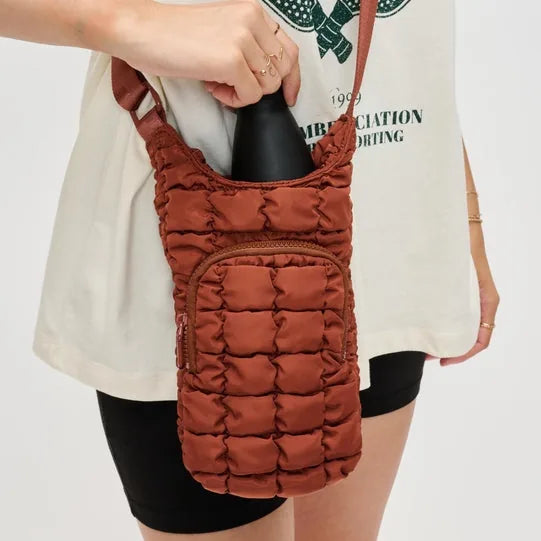 Quilted Puffer Water Bottle Crossbody