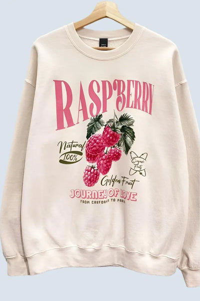 Fun Raspberry Oversized Sweatshirt