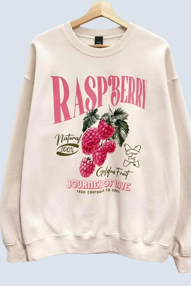 Fun Raspberry Oversized Sweatshirt