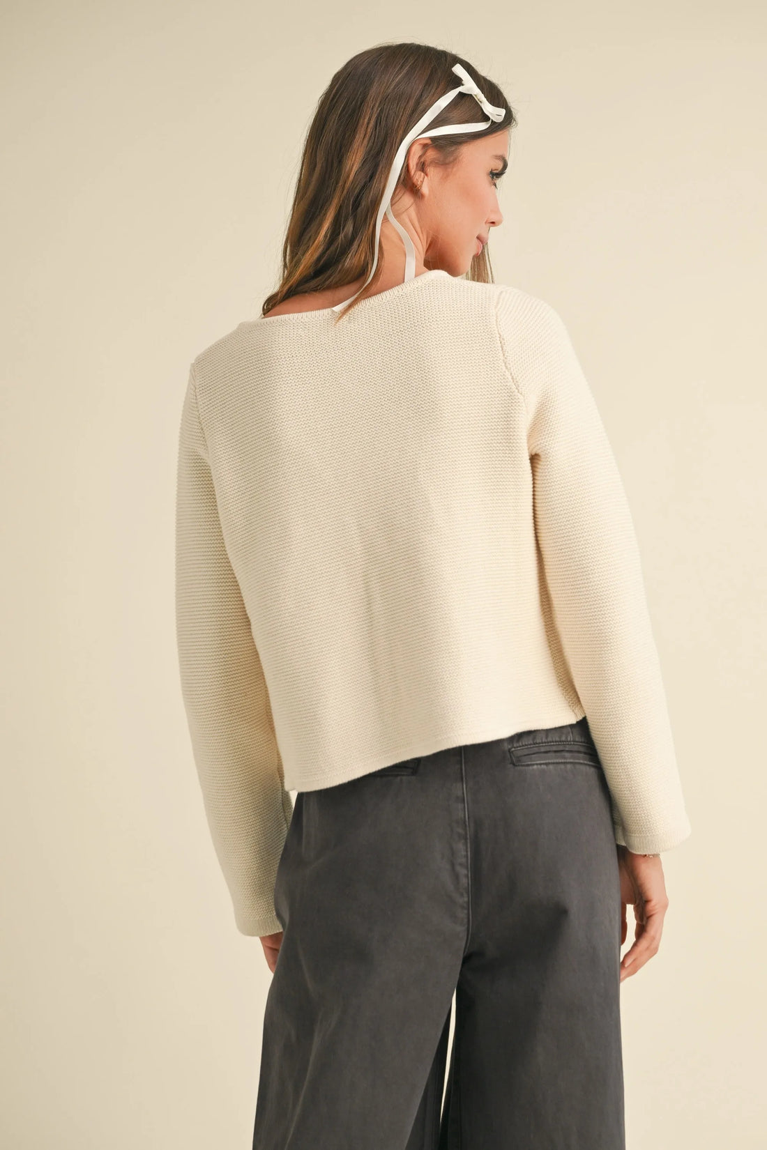 Tie Front Knit Cardigan