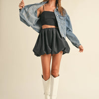 Metallic Balloon Mini Skirt
