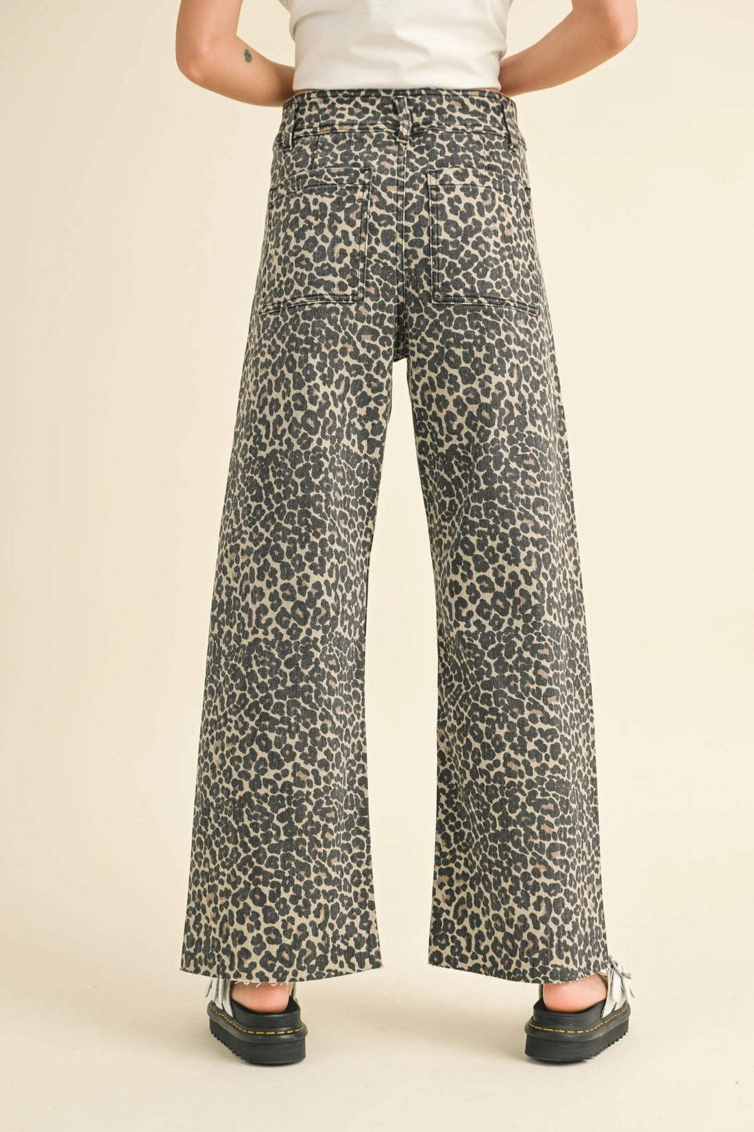 Leopard Print Wide Leg Pants