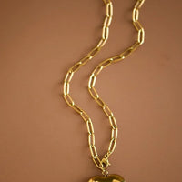 Big Heart Gold Necklace – 18K Gold-Plated Stainless Steel