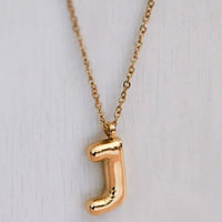 Balloon Initial Gold Necklace