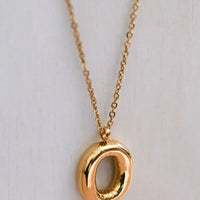 Balloon Initial Gold Necklace
