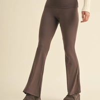 Soft Knit Foldover Flare Leggings