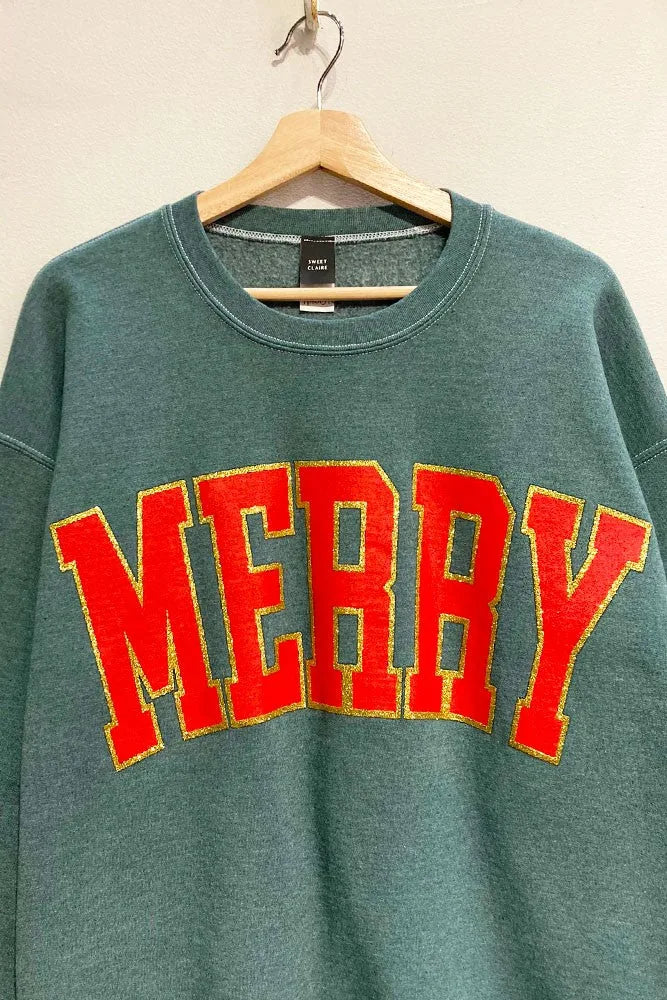 Merry Glitter Oversized Sweatshirt