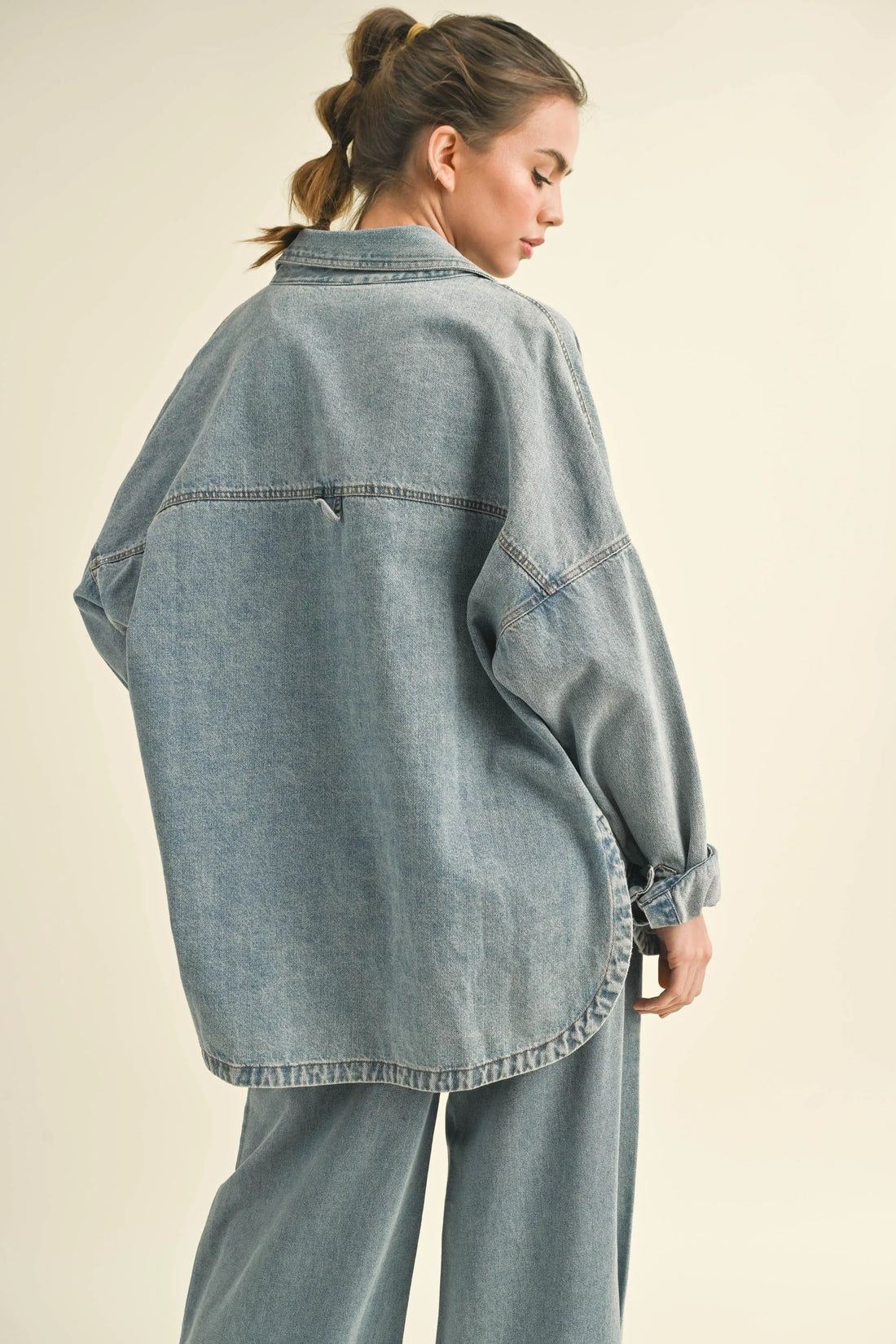 Washed Denim Oversized Shacket