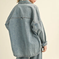 Washed Denim Oversized Shacket