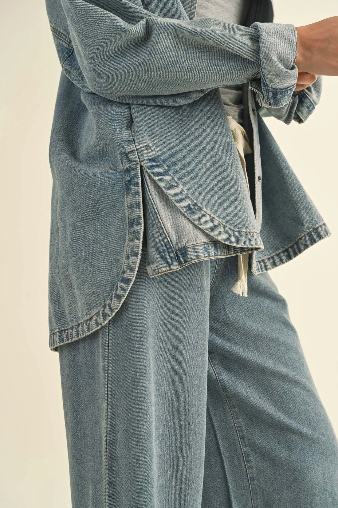 Washed Denim Oversized Shacket