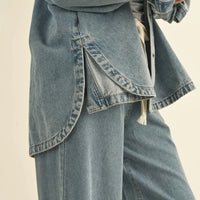Washed Denim Oversized Shacket
