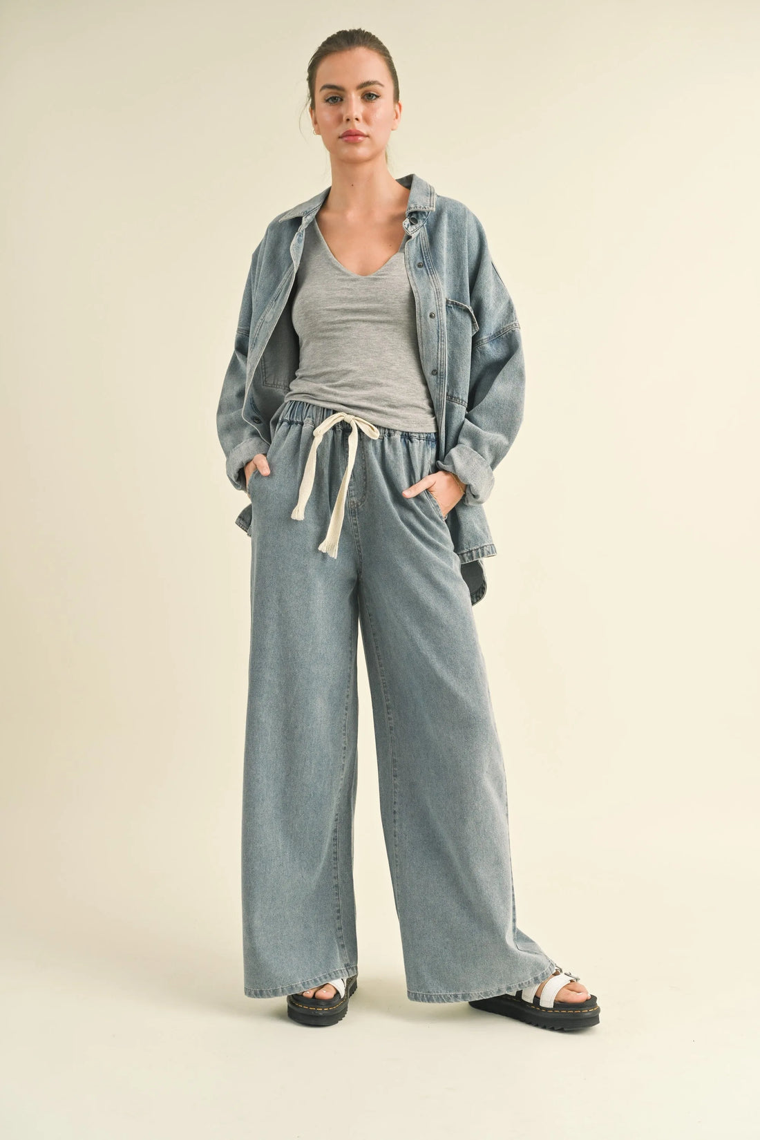 Washed Denim Oversized Shacket