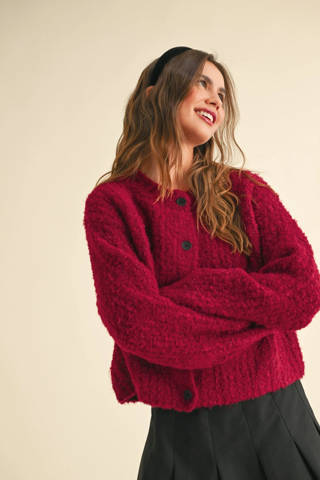 Soft Cozy Button Front Sweater Cardigan