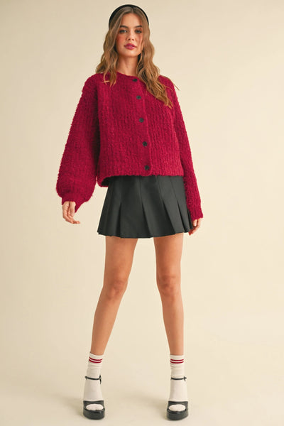 Soft Cozy Button Front Sweater Cardigan
