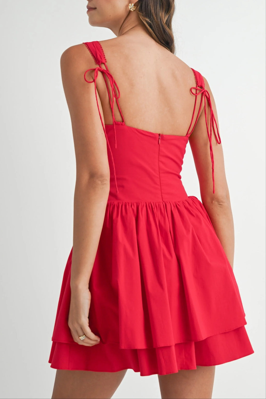 Red Corset Dress Lace-Up Mini Dress for a Flattering Fit | Evercado Red / L Red Corset Dress Lace-Up Mini Dress for a Flattering Fit | Evercado Red / L