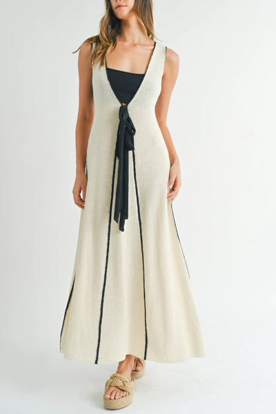 Plunging Neckline Cover Up Maxi Dress (Bralette Included)