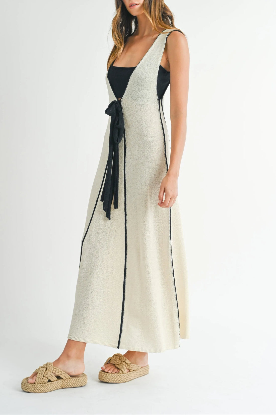 Plunging Neckline Cover Up Maxi Dress (Bralette Included)