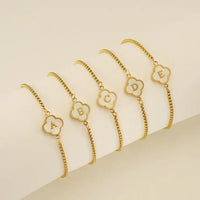 Clover Initial Bracelets