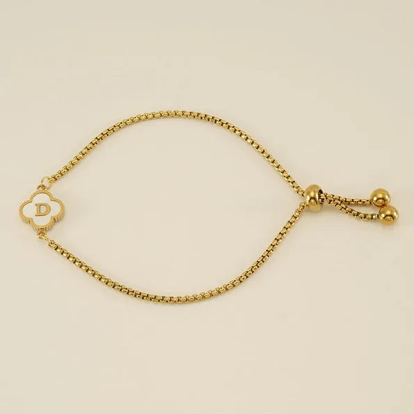 Clover Initial Bracelets