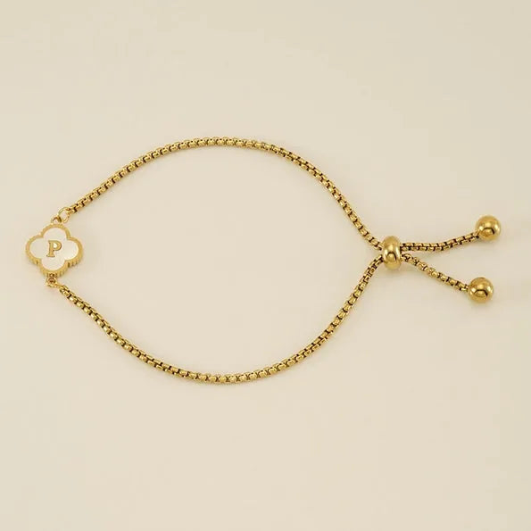Clover Initial Bracelets