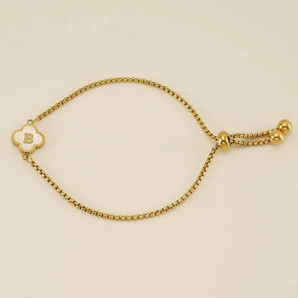Clover Initial Bracelets