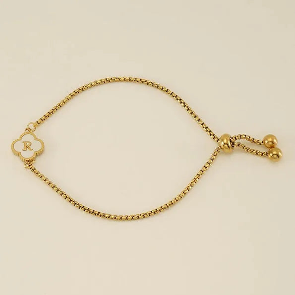 Clover Initial Bracelets
