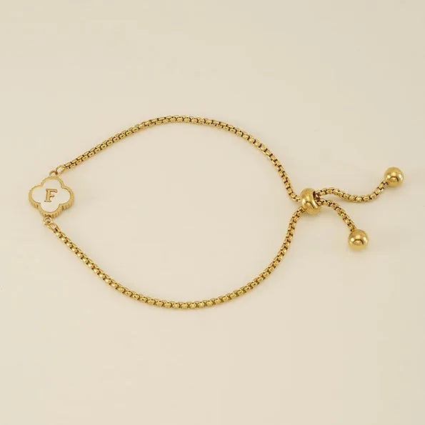 Clover Initial Bracelets