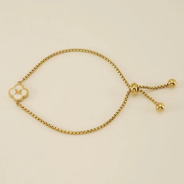 Clover Initial Bracelets