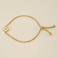 Clover Initial Bracelets