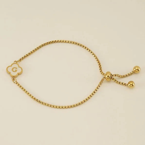 Clover Initial Bracelets