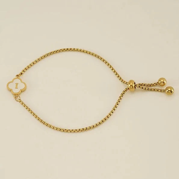 Clover Initial Bracelets