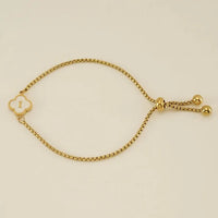 Clover Initial Bracelets