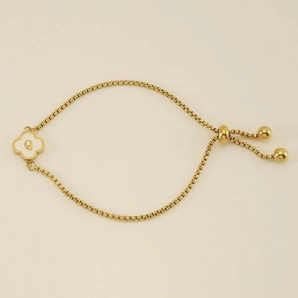Clover Initial Bracelets