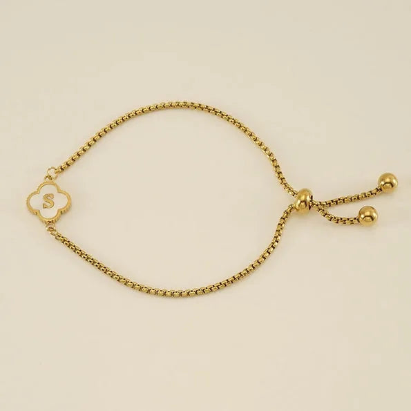 Clover Initial Bracelets