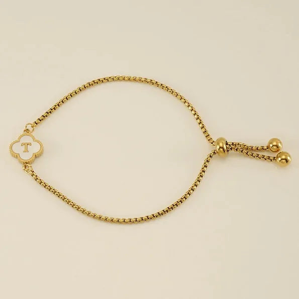 Clover Initial Bracelets