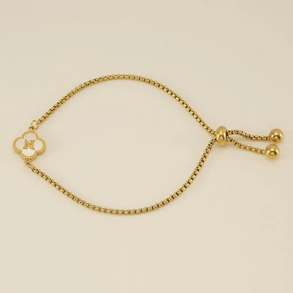 Clover Initial Bracelets