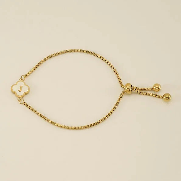 Clover Initial Bracelets