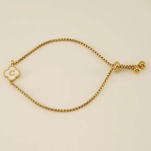 Clover Initial Bracelets