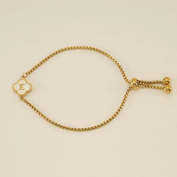 Clover Initial Bracelets