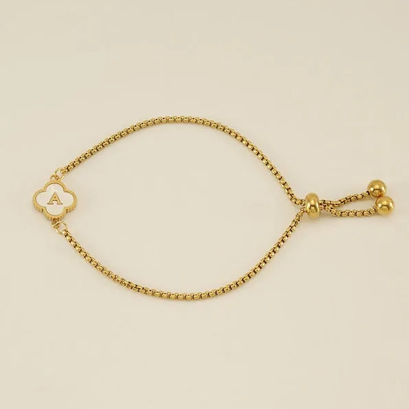 Clover Initial Bracelets