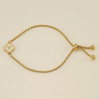 Clover Initial Bracelets